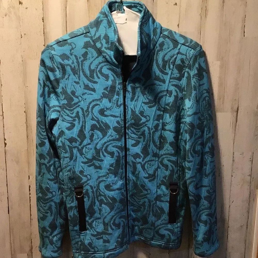 Beautiful blue zip up jacket by Rafael sport size small